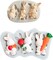 Set of 2 Rabbit Silicone Fondant Mold Easter Bunny Chocolate Candy Gum Paste Mold Cake Sugar Craft Decorating Tools Polymer Clay Mold